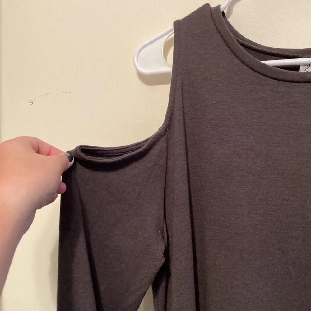 Zenana Premium Cold Shoulder Dress - Picture 2 of 6